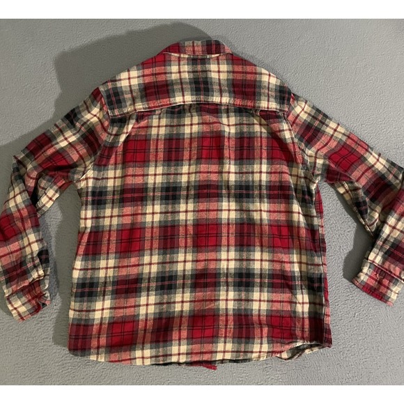 Coleman Red & Gray Plaid Long Sleeve Button Down Flannel Shirt Men's Size Large - Picture 3 of 6